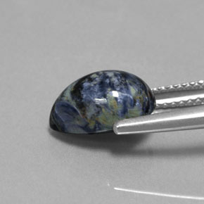 Pietersita multicolorido natural 2,64ct, formato de pêra, opaco