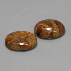 Pedras preciosas de pietersita multicolorido natural de  ct, corte oval, opaco