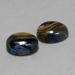 Pedras preciosas de pietersita multicolorido natural de  ct, corte oval, opaco