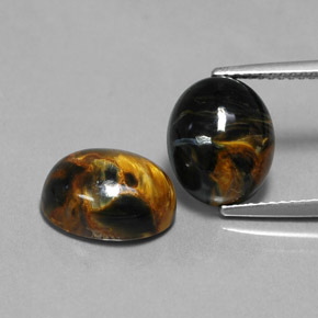 Pedras preciosas de Pietersite Multicolorido natural de  ct, Corte Oval, Opaco