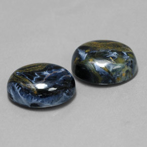 Pedras preciosas de pietersita multicolorido natural de  ct, corte oval, opaco