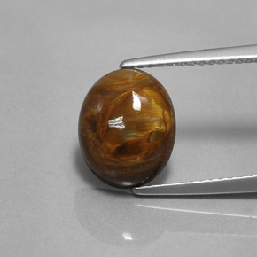 Pietersita multicolorido natural 2,80ct, corte oval, opaco
