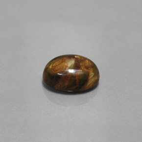Pietersita multicolorido natural 2,99ct, corte oval, opaco