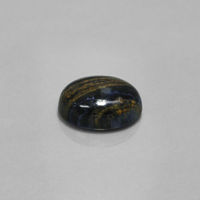 Pietersita multicolorido natural 3,33ct, corte oval, opaco