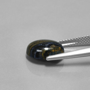 Pietersita multicolorido natural 3,33ct, corte oval, opaco