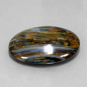 Pietersita multicolorido natural 30,29ct, corte oval, opaco