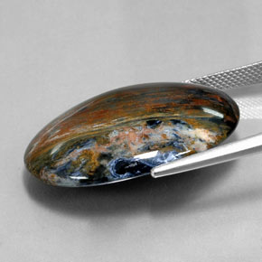 Pietersite Multicolorido Natural 28.09ct, Corte Oval, Opaco