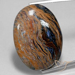 27.58ct Natural Multicolorido Pietersite, oval, Opaco