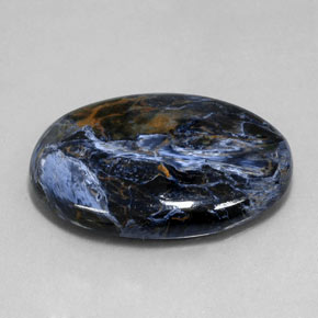 Pietersita multicolorido natural 27,74ct, corte oval, opaco