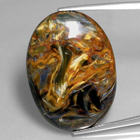 Pietersite Multicolorido Natural 30.21ct, Corte Oval, Opaco