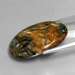 Pietersite Multicolorido Natural 30.21ct, Corte Oval, Opaco