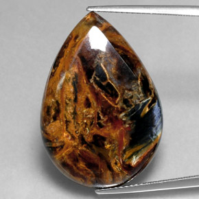 Pietersite Multicolorido Natural 21.25ct, Formato de pêra, Opaco