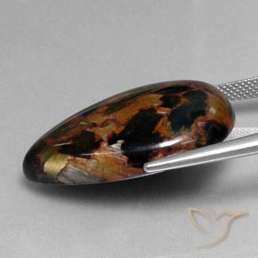 Pietersite Multicolorido Natural 28.16ct, Formato de pêra, Opaco