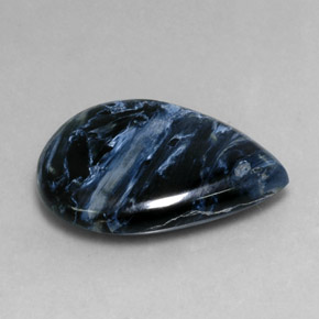 Pietersita multicolorido natural 17,64ct, formato de pêra, opaco