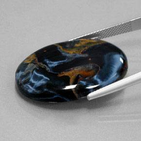 Pietersite Multicolorido Natural 27.99ct, Corte Oval, Opaco