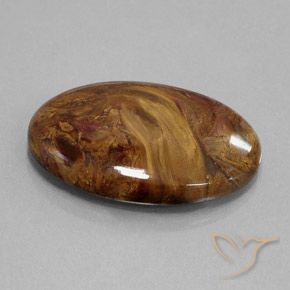 Pietersite Castanho médio Natural 25.45ct, oval, Opaco