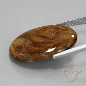 Pietersite Castanho médio Natural 25.45ct, oval, Opaco