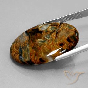 Pietersite Multicolorido Natural 21.61ct, Corte Oval, Opaco