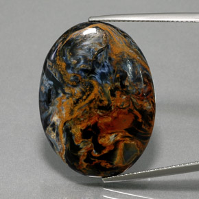 Pietersite Multicolorido Natural 26.23ct, Corte Oval, Opaco
