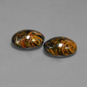 Pedras preciosas de pietersita multicolorido natural de  ct, corte oval, opaco