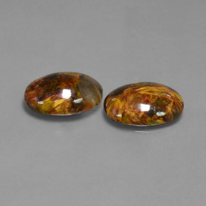Pedras preciosas de pietersita multicolorido natural de  ct, corte oval, opaco