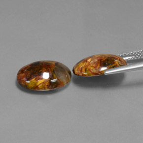 Pedras preciosas de pietersita multicolorido natural de  ct, corte oval, opaco