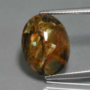 Pietersite Multicolorido Natural 7.00ct, Corte Oval, Opaco