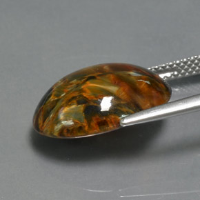 Pietersite Multicolorido Natural 7.00ct, Corte Oval, Opaco