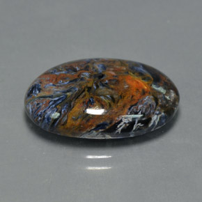 Pietersita multicolorido natural 10,12ct, corte oval, opaco