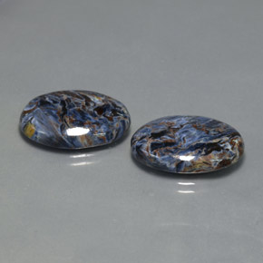 Pedras preciosas de pietersita multicolorido natural de  ct, corte oval, opaco