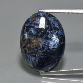 Pietersita multicolorido natural 10,42ct, corte oval, opaco