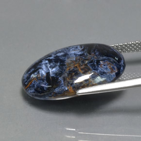Pietersita multicolorido natural 10,42ct, corte oval, opaco