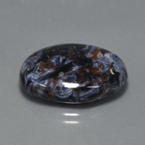 Pietersita multicolorido natural 12,34ct, corte oval, opaco