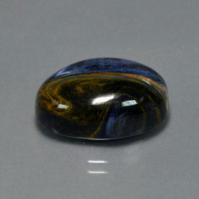 Pietersita multicolorido natural 12,27ct, corte oval, opaco