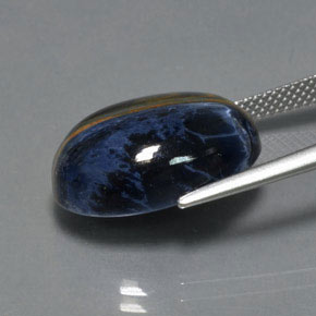 Pietersita multicolorido natural 12,27ct, corte oval, opaco