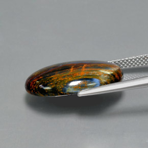 Pietersite Multicolorido Natural 10.47ct, Corte Oval, Opaco