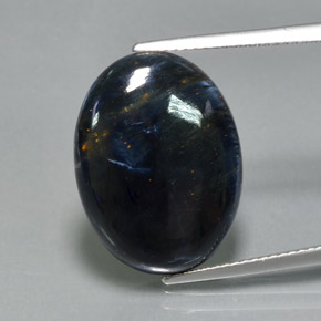 Pietersita multicolorido natural 10,70ct, corte oval, opaco