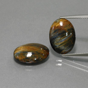 Pedras preciosas de pietersita multicolorido natural de  ct, corte oval, opaco