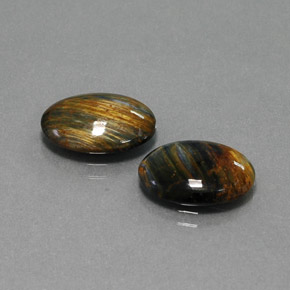 Pedras preciosas de pietersita multicolorido natural de  ct, corte oval, opaco