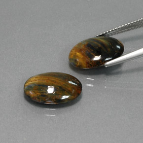 Pedras preciosas de pietersita multicolorido natural de  ct, corte oval, opaco