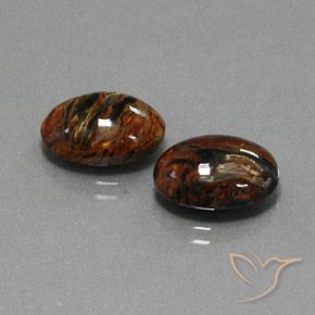 Pedras preciosas de Pietersite Multicolorido natural de 9.83 ct, oval, Opaco