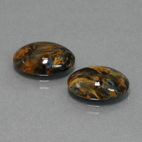 Pedras preciosas de pietersita multicolorido natural de  ct, corte oval, opaco