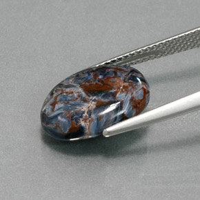 Pietersite Multicolorido Natural 4.49ct, Corte Oval, Opaco