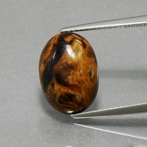 Pietersite Multicolorido Natural 5.08ct, Corte Oval, Opaco