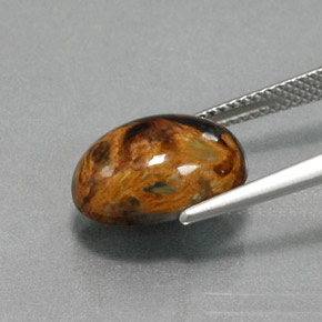 Pietersite Multicolorido Natural 5.08ct, Corte Oval, Opaco