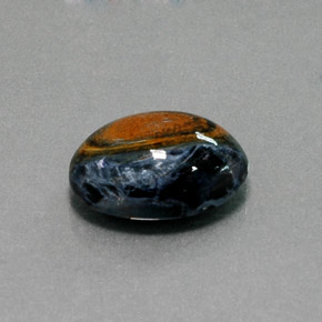 Pietersita multicolorido natural 5,18ct, corte oval, opaco