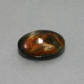Pietersita multicolorido natural 4,54ct, corte oval, opaco