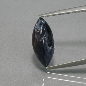 Pietersita multicolorido natural 2,55ct, marquise, opaco