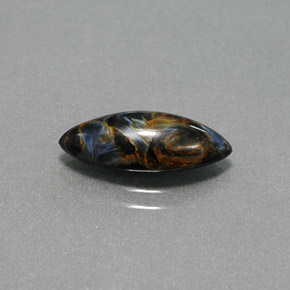 Pietersita multicolorido natural 2,26ct, marquise, opaco