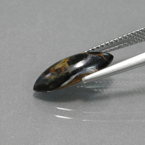 Pietersita multicolorido natural 2,26ct, marquise, opaco
